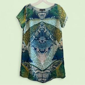 Snakeskin Print Mini Dress